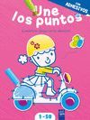 UNE LOS PUNTOS CON ADHESIVOS. ROSA
